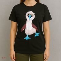 Dancing Booby Sea Bird Footed Blue Feet Drawing T-Shirt thumb 4