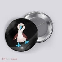 Dancing Booby Sea Bird Footed Blue Feet Drawing Button thumb 0