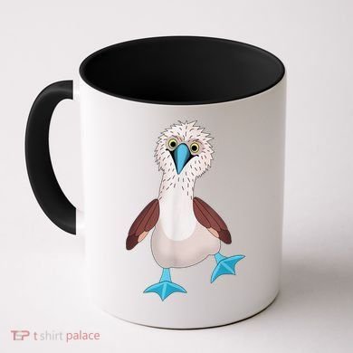 Dancing Booby Sea Bird Footed Blue Feet Drawing Coffee Mug