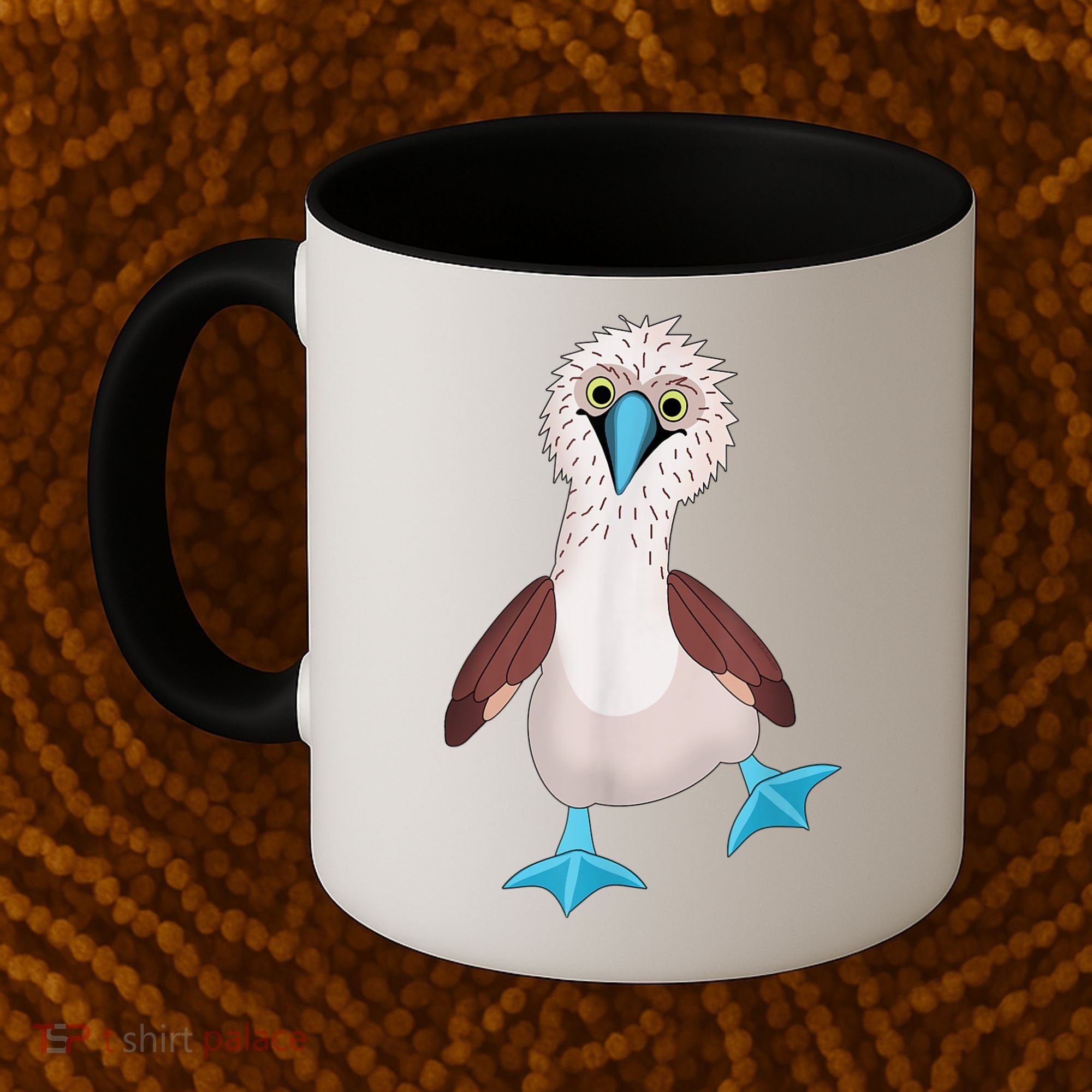 Dancing Booby Sea Bird Footed Blue Feet Drawing Coffee Mug