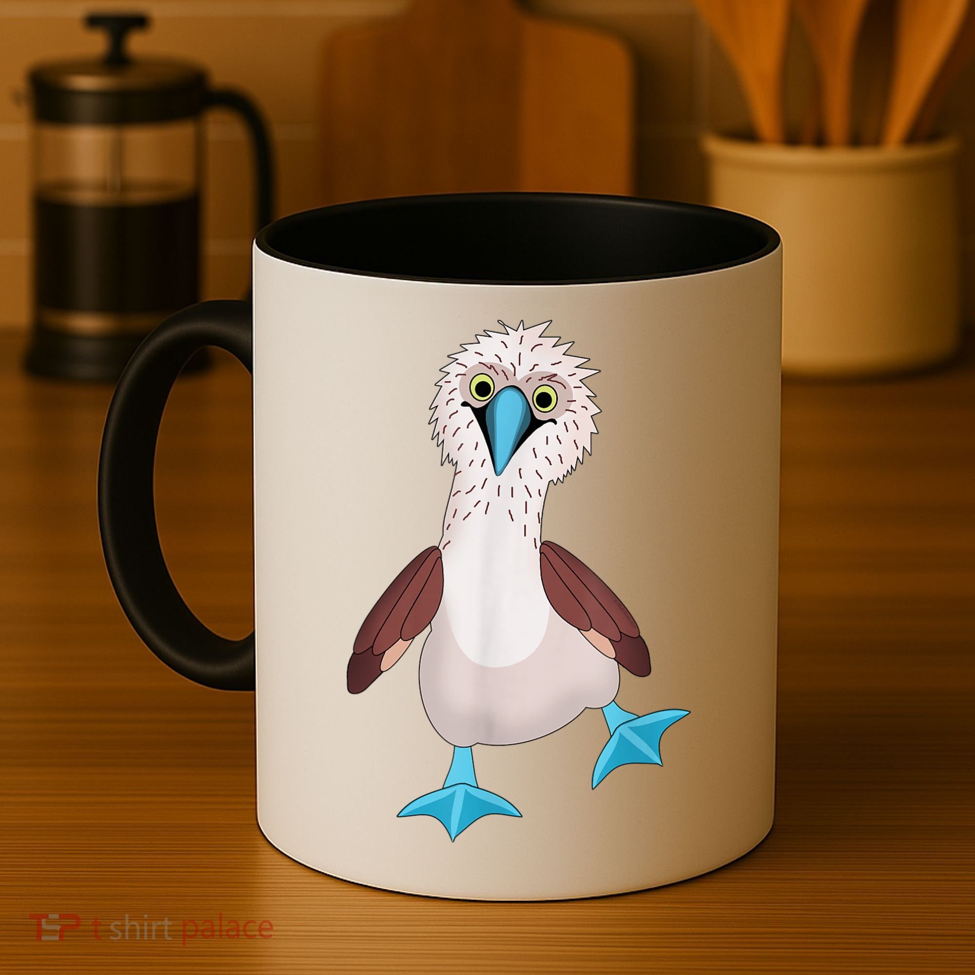 Dancing Booby Sea Bird Footed Blue Feet Drawing Coffee Mug