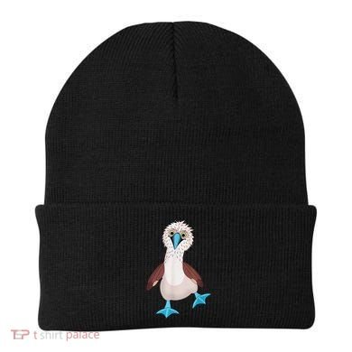 Dancing Booby Sea Bird Footed Blue Feet Drawing Beanie
