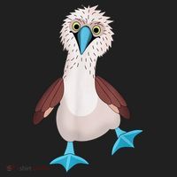 Dancing Booby Sea Bird Footed Blue Feet Drawing Beanie thumb 2