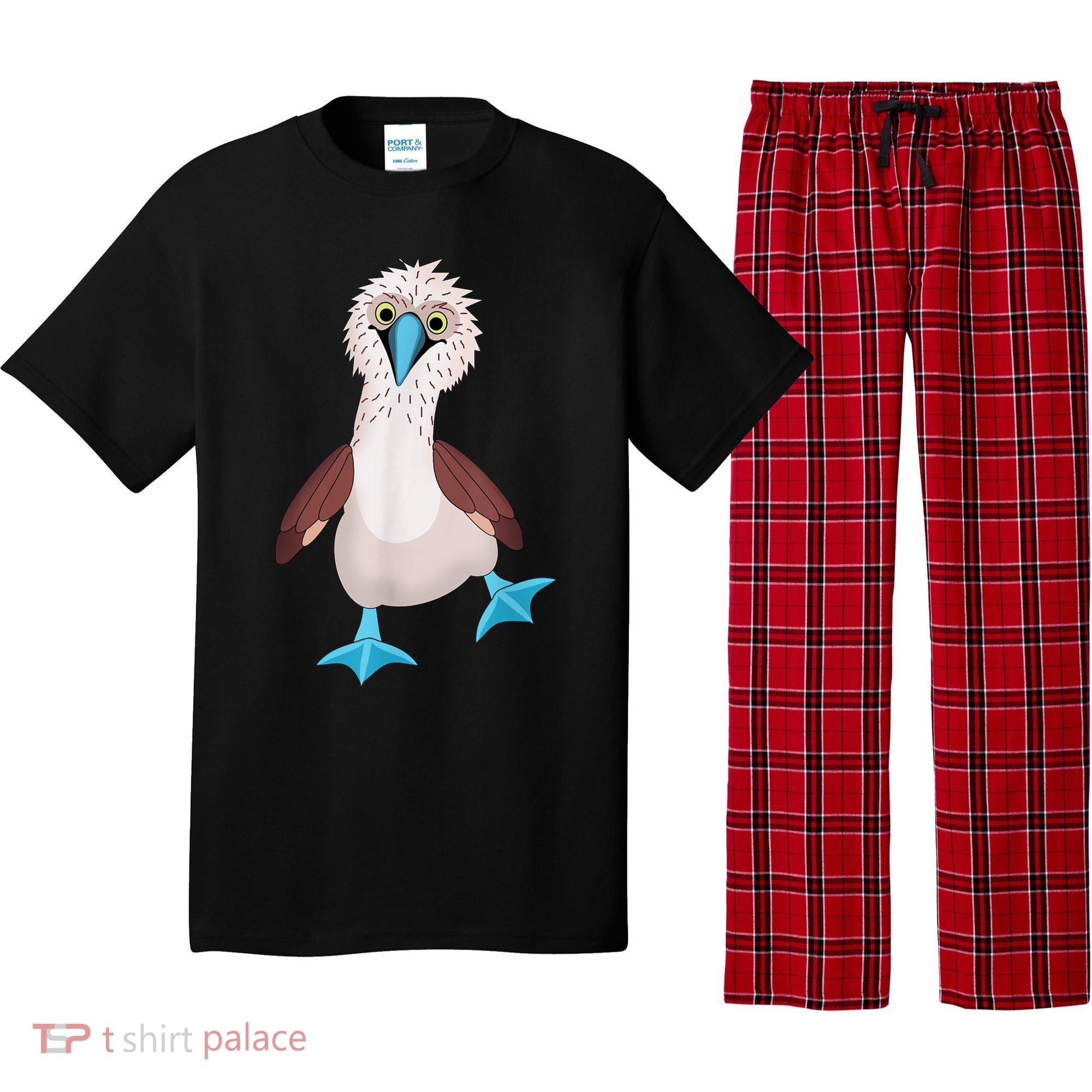 Dancing Booby Sea Bird Footed Blue Feet Drawing Pajama Set