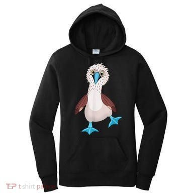 Dancing Booby Sea Bird Footed Blue Feet Drawing Women's Hoodie