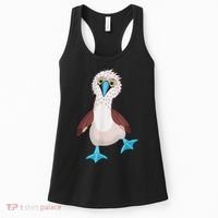 Dancing Booby Sea Bird Footed Blue Feet Drawing Women's Tank Top thumb 0