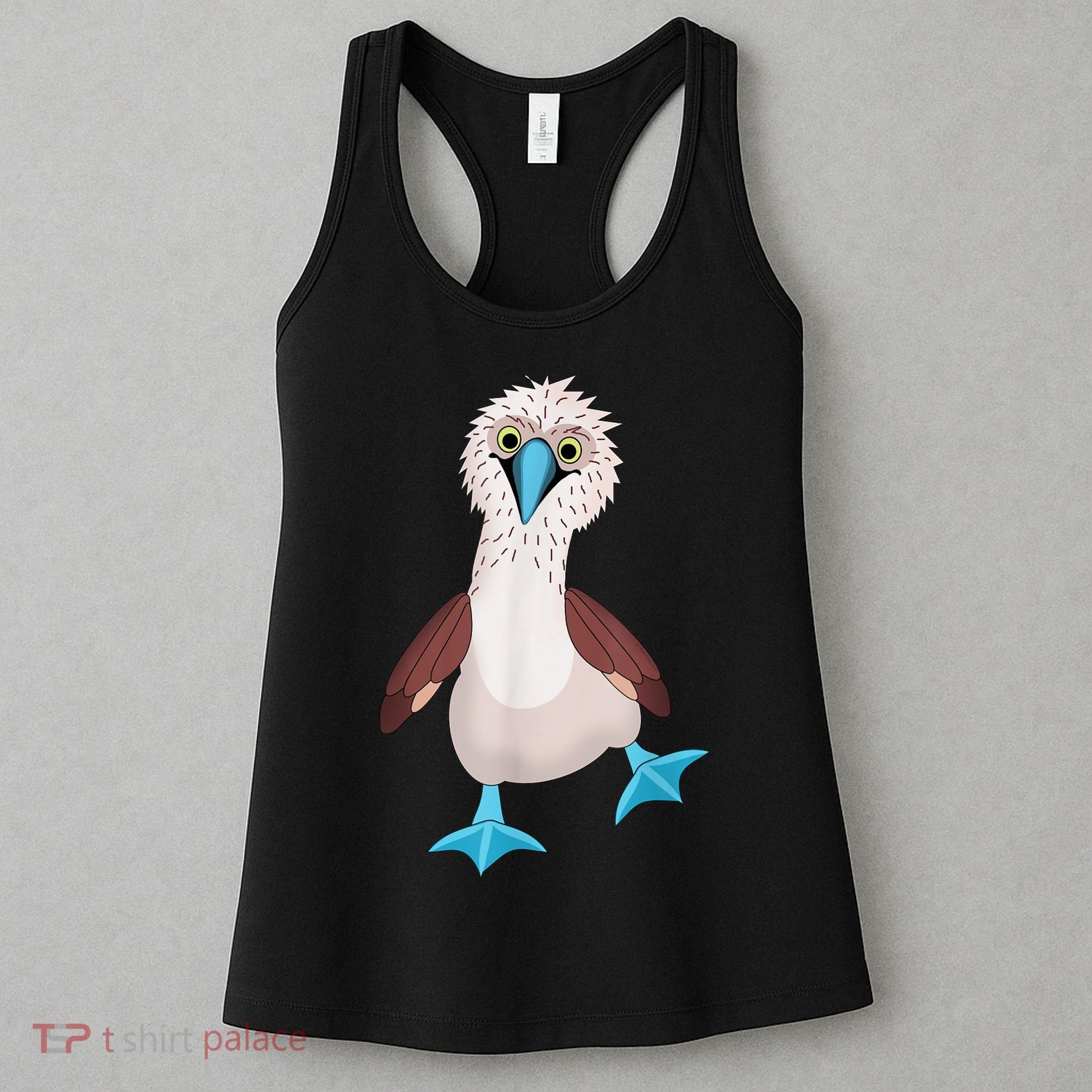 Dancing Booby Sea Bird Footed Blue Feet Drawing Women's Tank Top