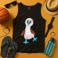 Dancing Booby Sea Bird Footed Blue Feet Drawing Tank Top thumb 4