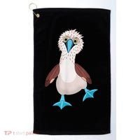 Dancing Booby Sea Bird Footed Blue Feet Drawing Golf Towel thumb 0