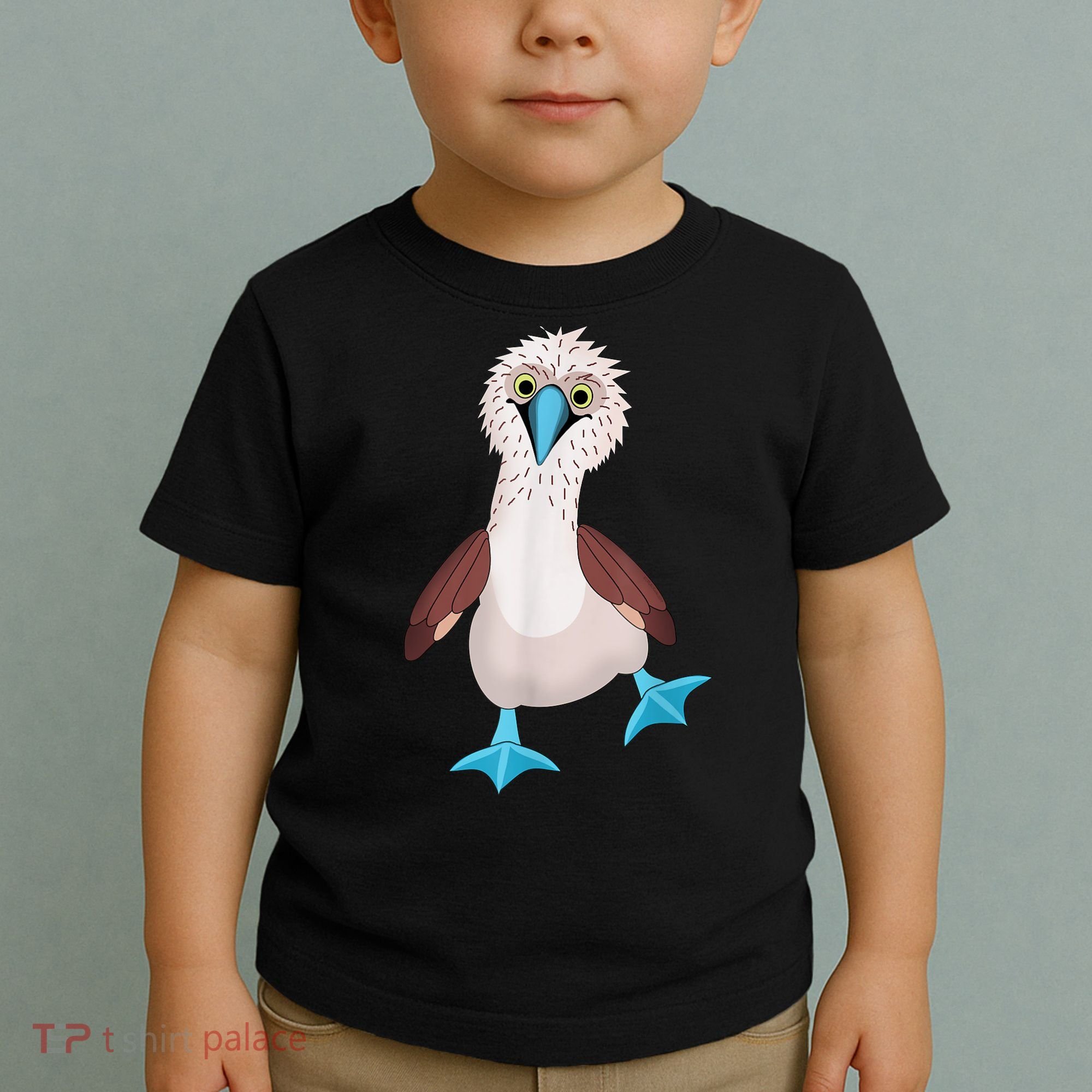 Dancing Booby Sea Bird Footed Blue Feet Drawing Toddler T-Shirt