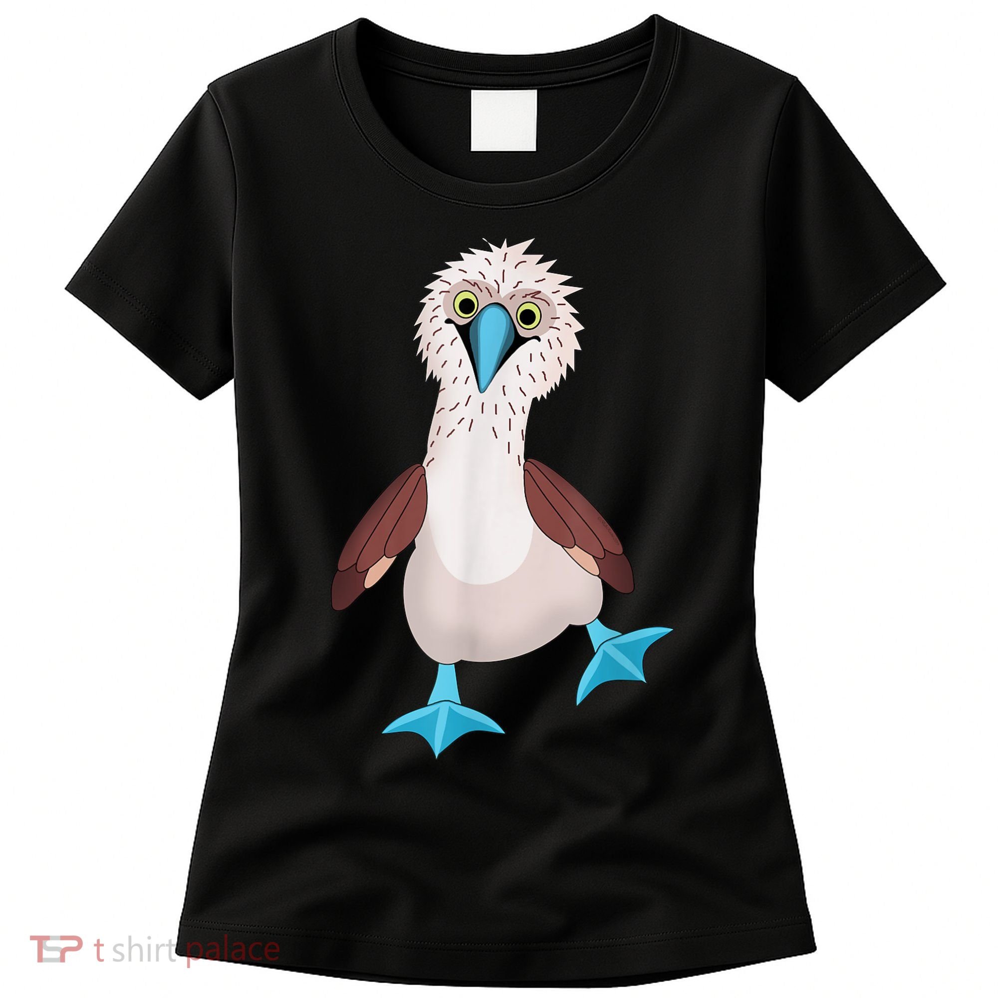 Dancing Booby Sea Bird Footed Blue Feet Drawing Women's T-Shirt