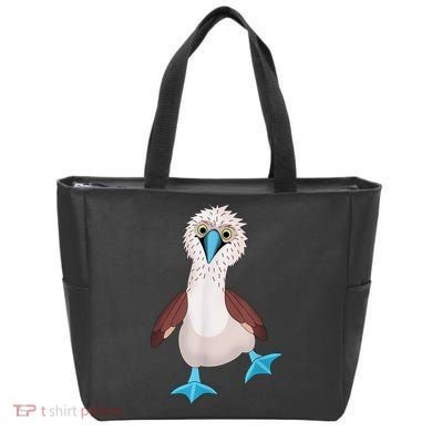 Dancing Booby Sea Bird Footed Blue Feet Drawing Tote Bag