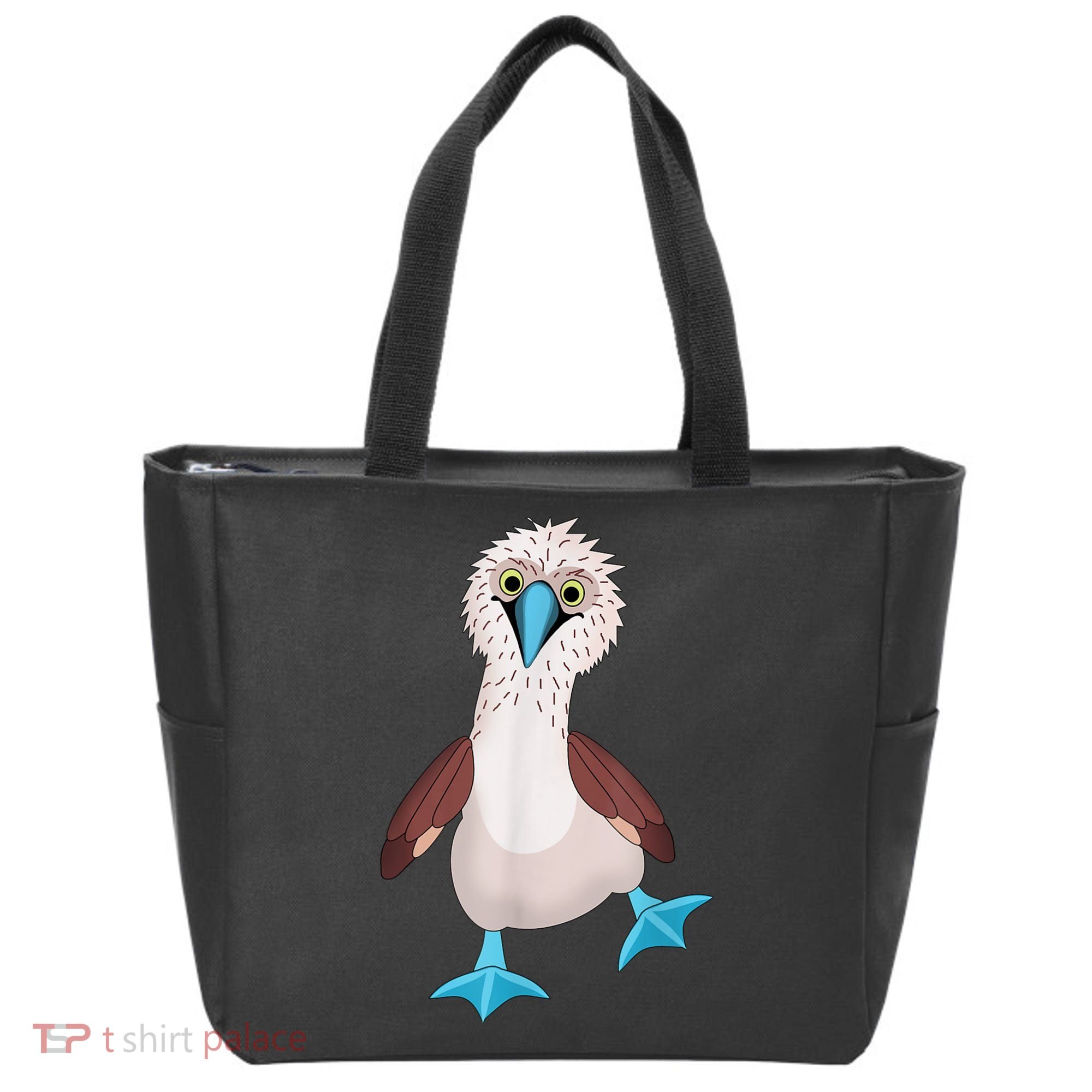 Dancing Booby Sea Bird Footed Blue Feet Drawing Tote Bag