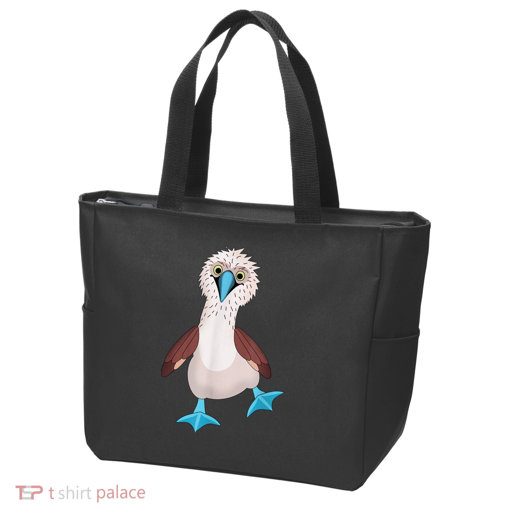 Dancing Booby Sea Bird Footed Blue Feet Drawing Tote Bag