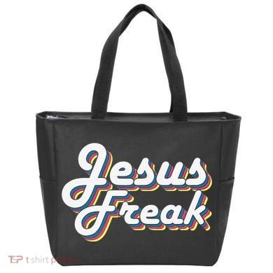 Devotional Bible Scripture Jesus Freak Christian Tote Bag