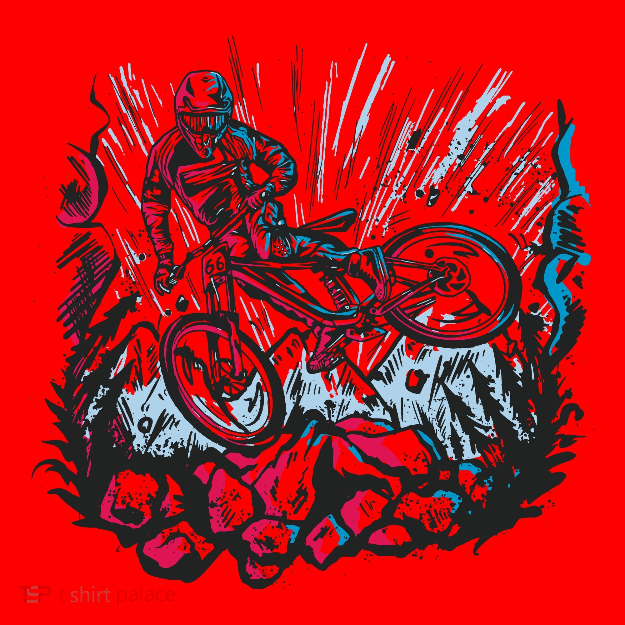 Downhill Biker Stunt Santa Hat