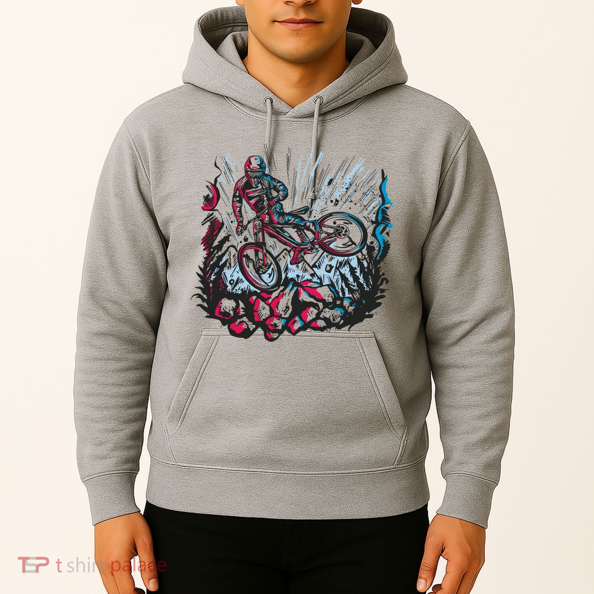 Downhill Biker Stunt Hoodie