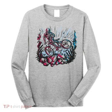 Downhill Biker Stunt Long Sleeve Shirt