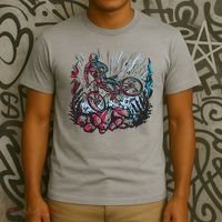 Downhill Biker Stunt T-Shirt thumb 3