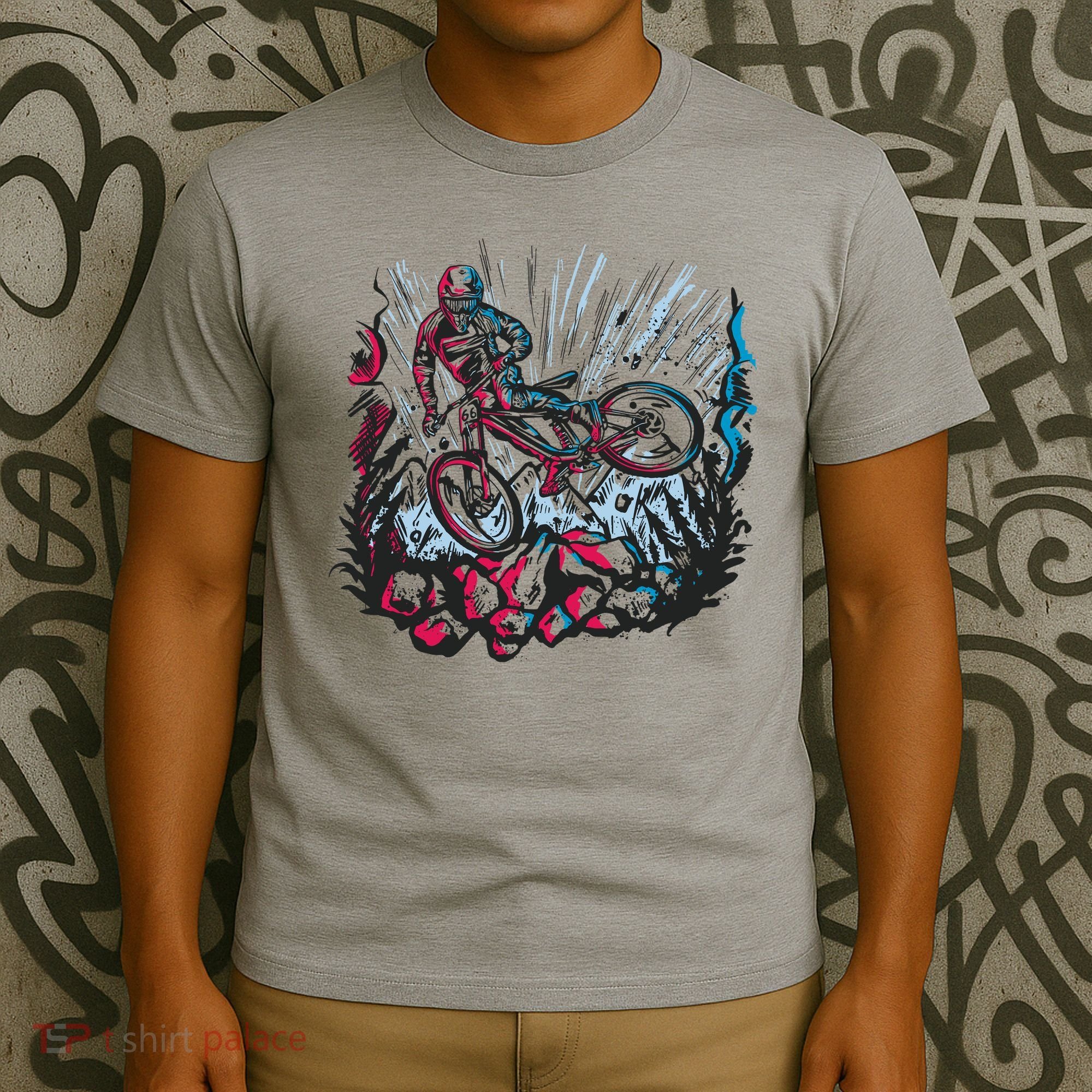 Downhill Biker Stunt T-Shirt
