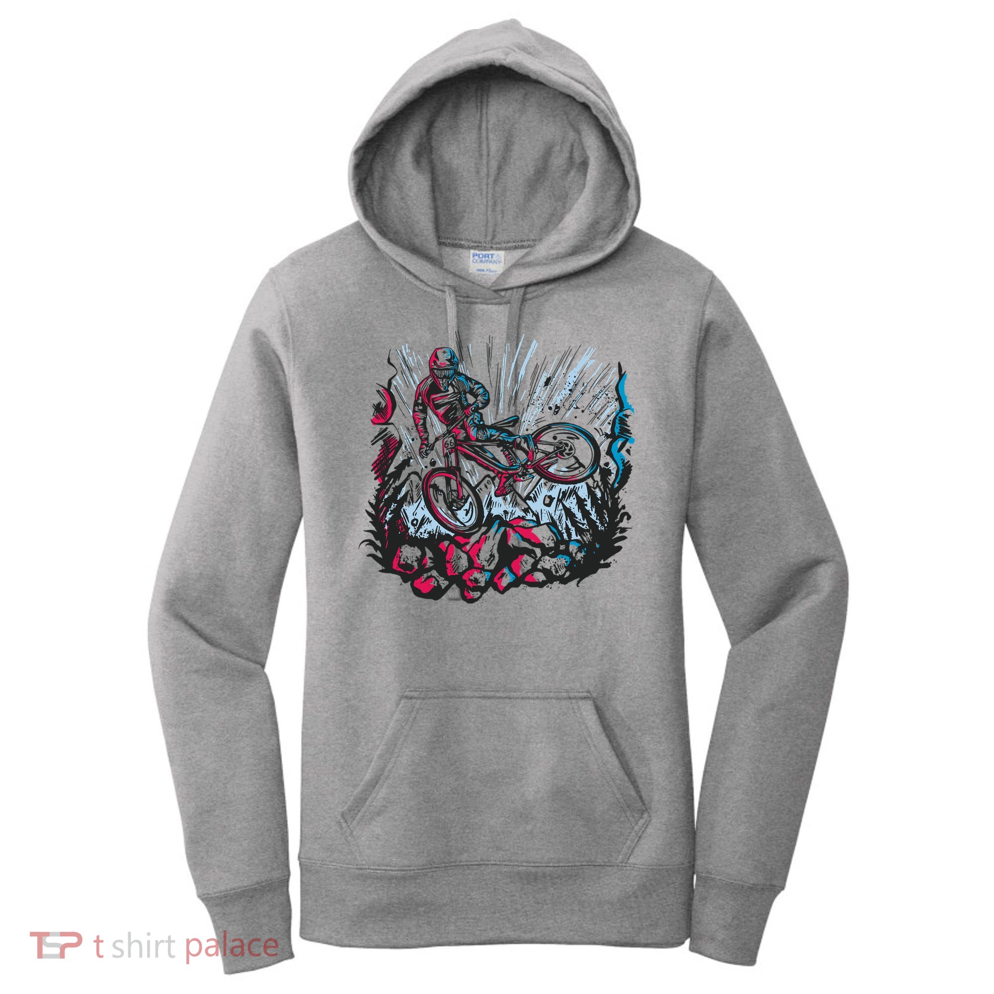 Downhill Biker Stunt Women's Hoodie