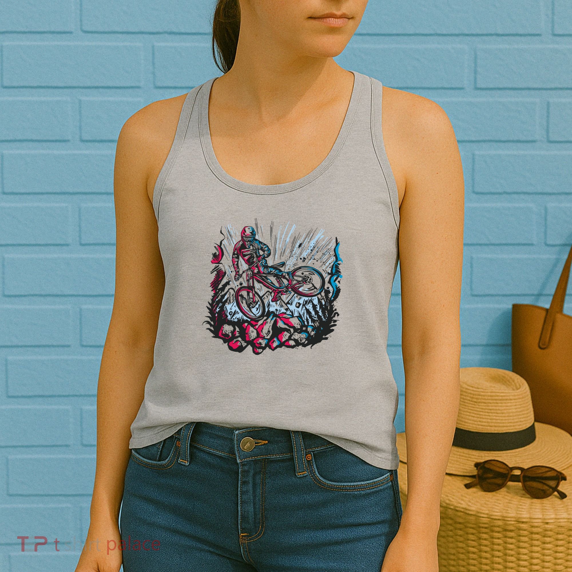 Downhill Biker Stunt Women's Tank Top