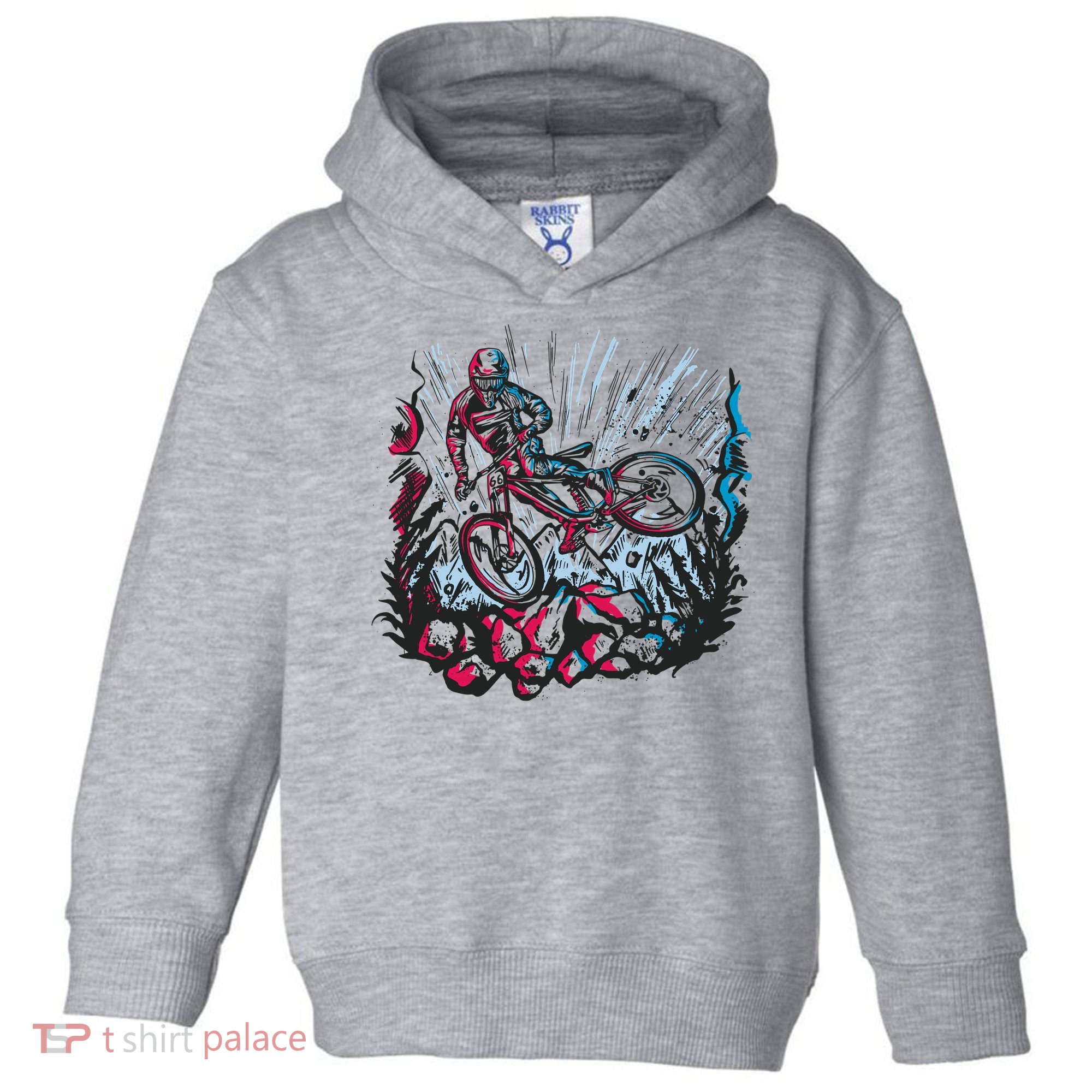 Downhill Biker Stunt Toddler Hoodie