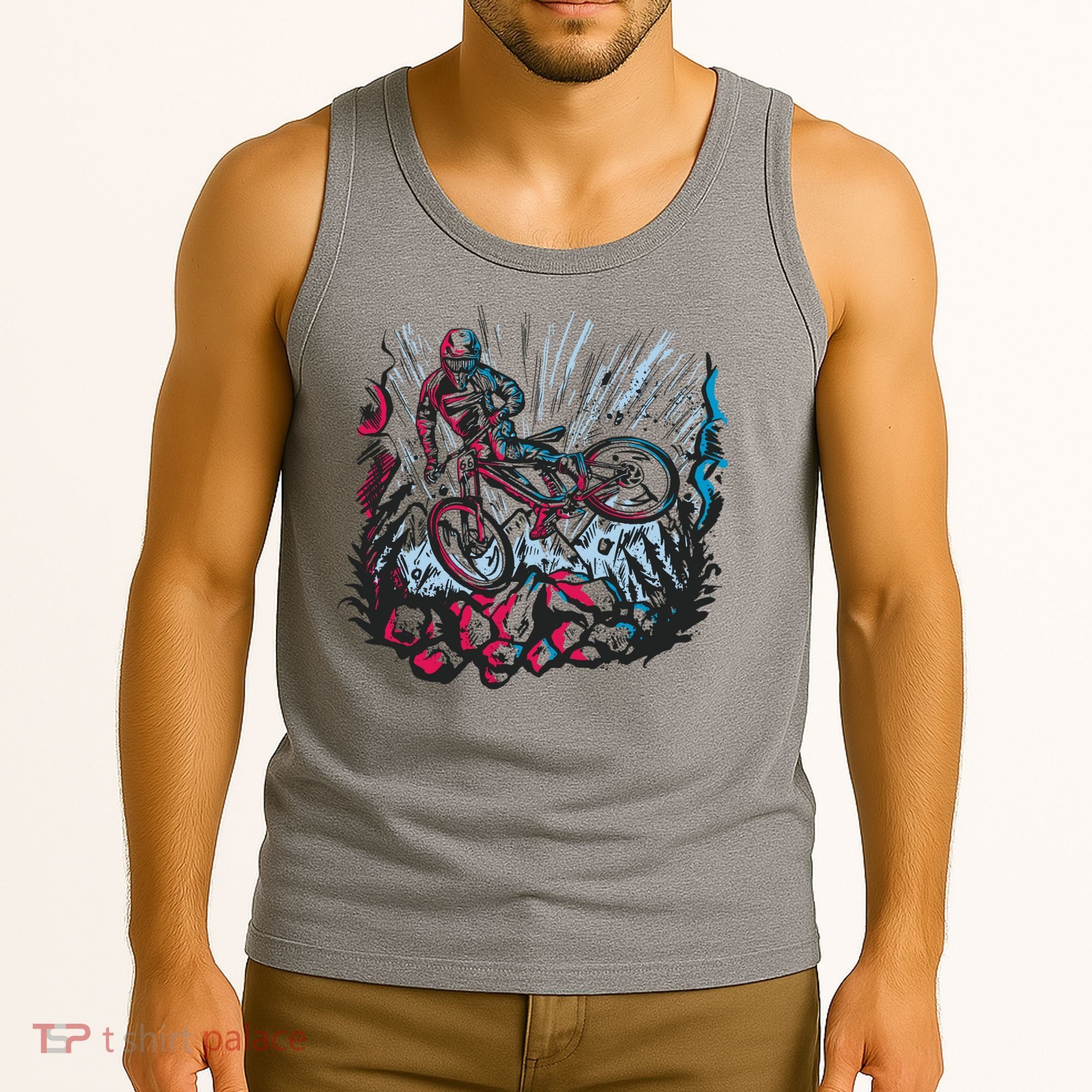 Downhill Biker Stunt Tank Top