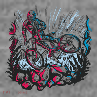 Downhill Biker Stunt Tank Top thumb 6