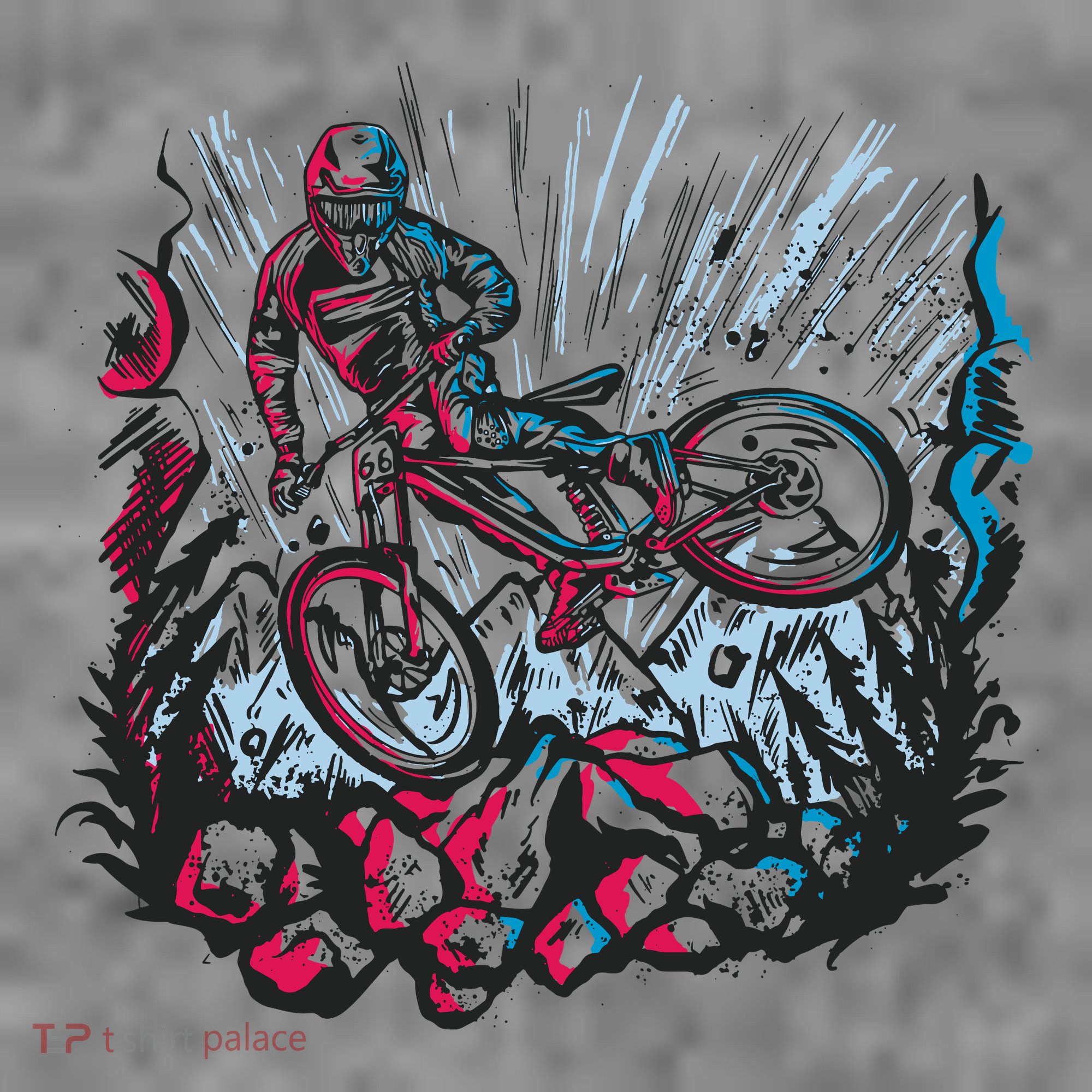 Downhill Biker Stunt Women's Long Sleeve Shirt