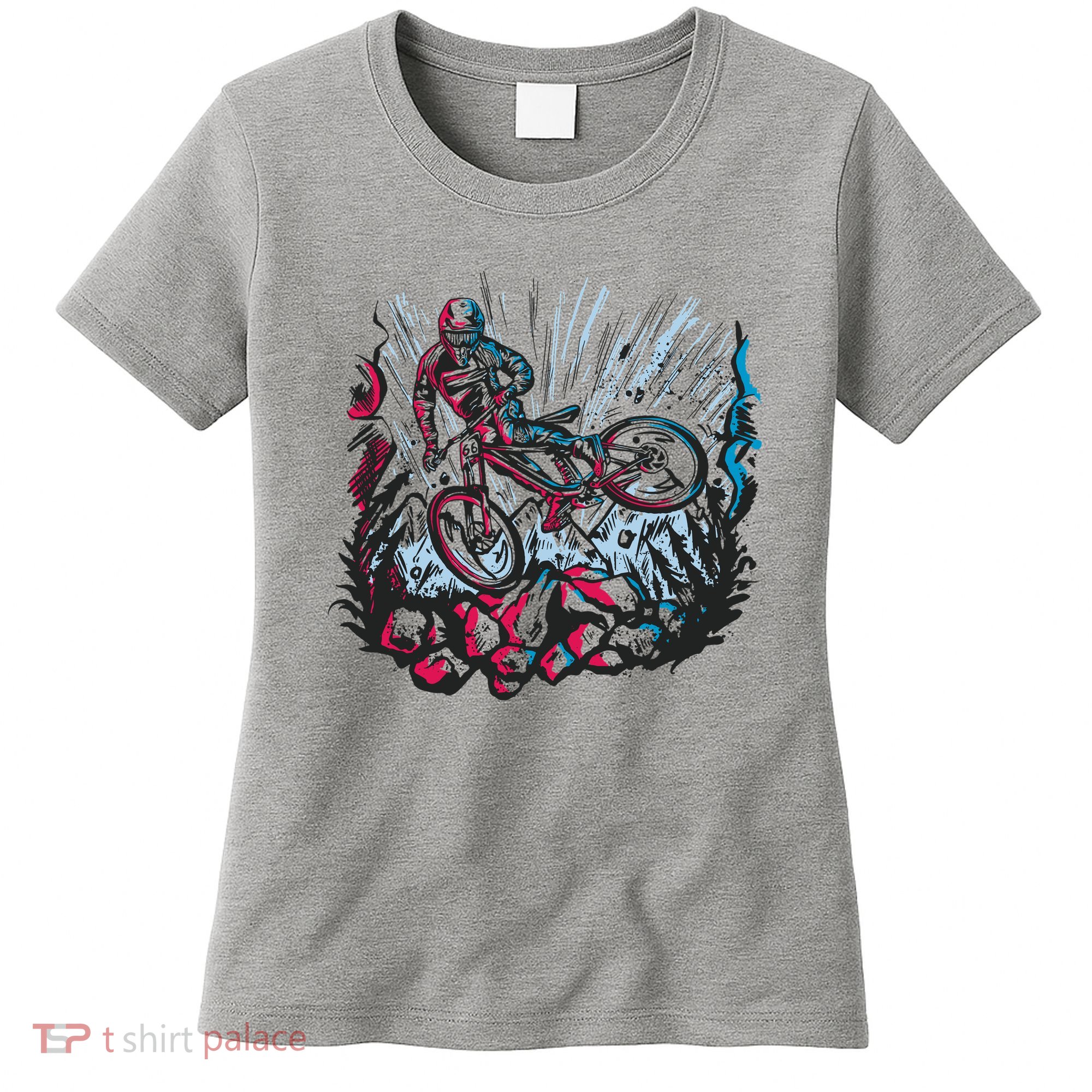 Downhill Biker Stunt Women's T-Shirt