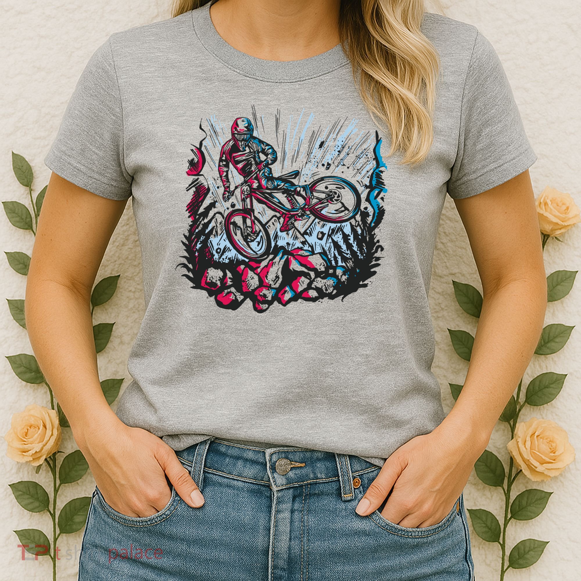 Downhill Biker Stunt Women's T-Shirt