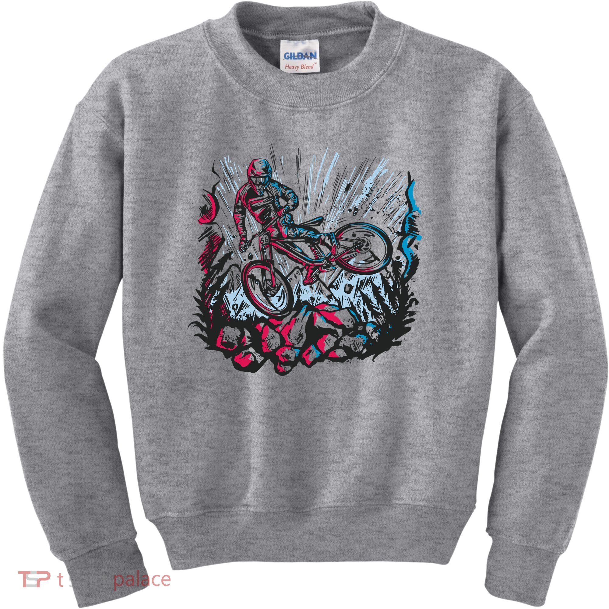 Downhill Biker Stunt Kids Sweatshirt