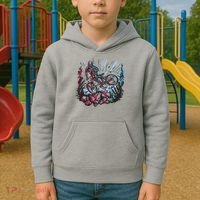 Downhill Biker Stunt Kids Hoodie thumb 2