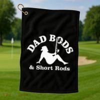 Dad Bods & Short Rods Golf Towel thumb 1
