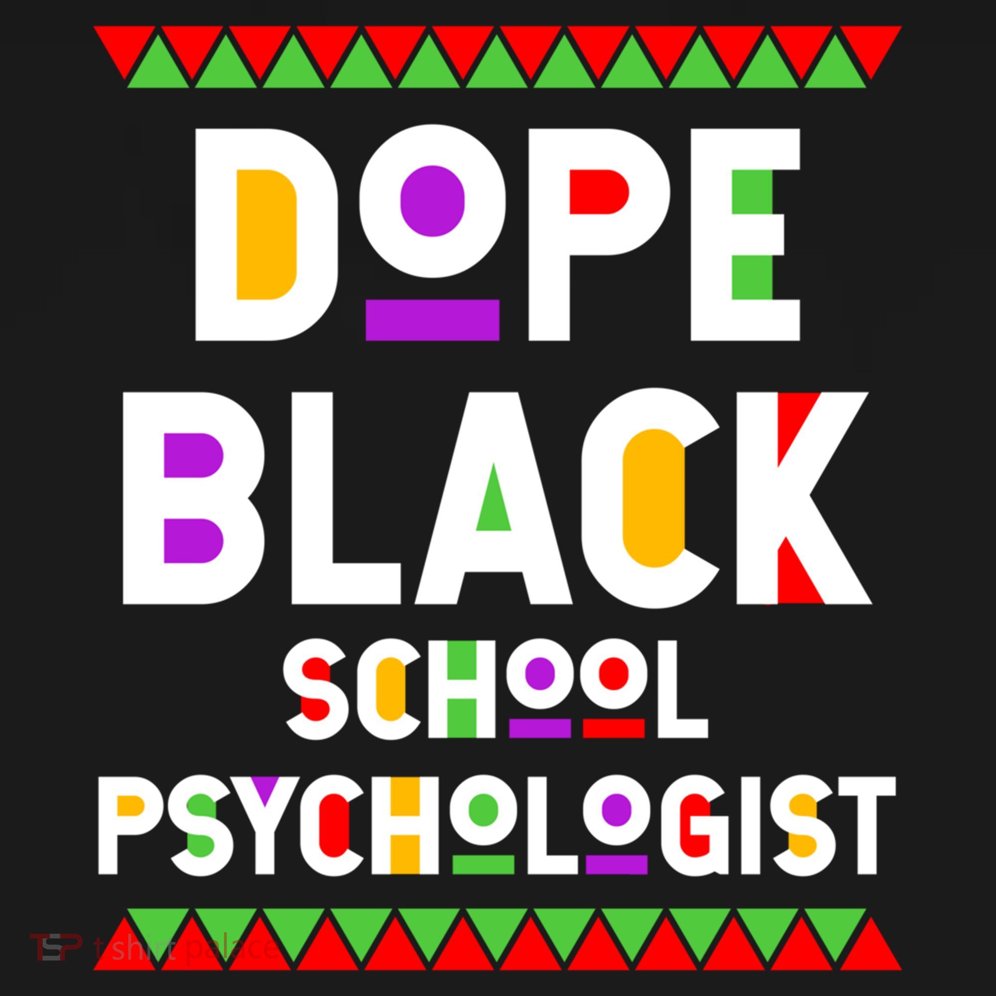 Dope Black School Psychologist African American Job Proud Funny Gift Doggie Tank