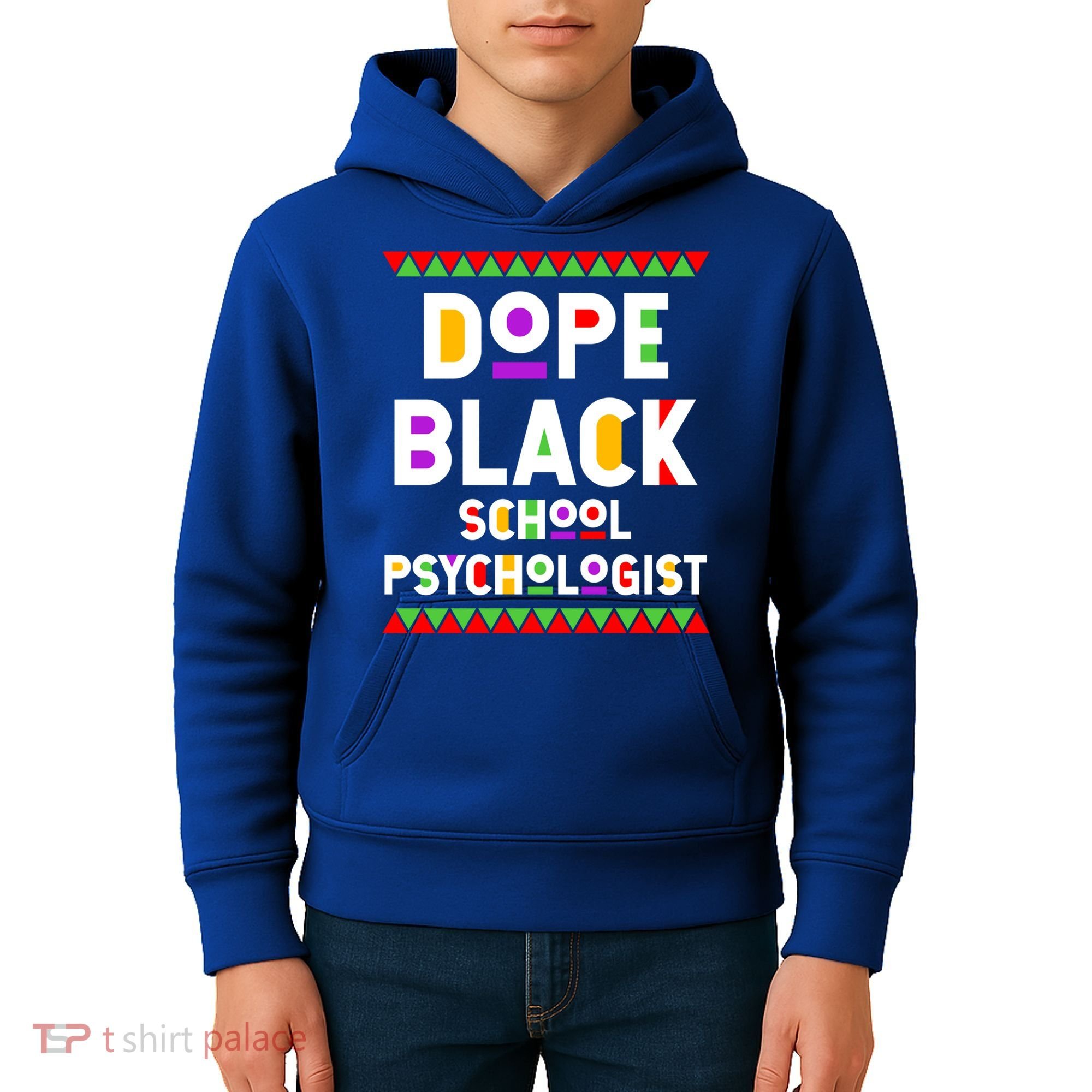 Dope Black School Psychologist African American Job Proud Funny Gift Kids Hoodie