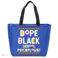 Dope Black School Psychologist African American Job Proud Funny Gift Tote Bag thumb 0