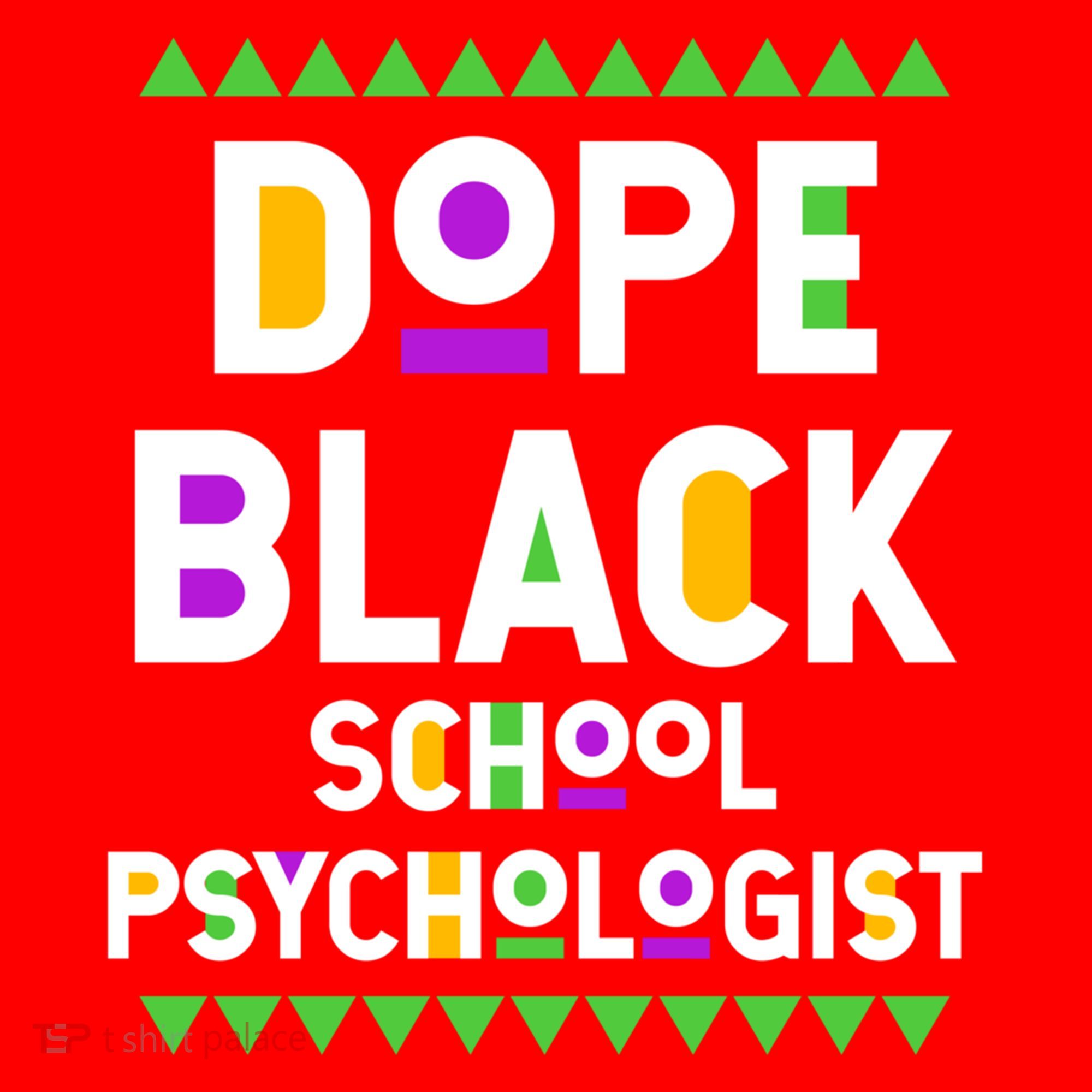 Dope Black School Psychologist African American Job Proud Funny Gift Santa Hat