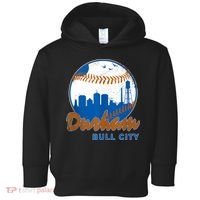 Durham Baseball Skyline Classic Bull City North Carolina Toddler Hoodie thumb 0