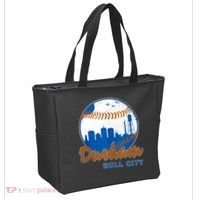 Durham Baseball Skyline Classic Bull City North Carolina Tote Bag thumb 2