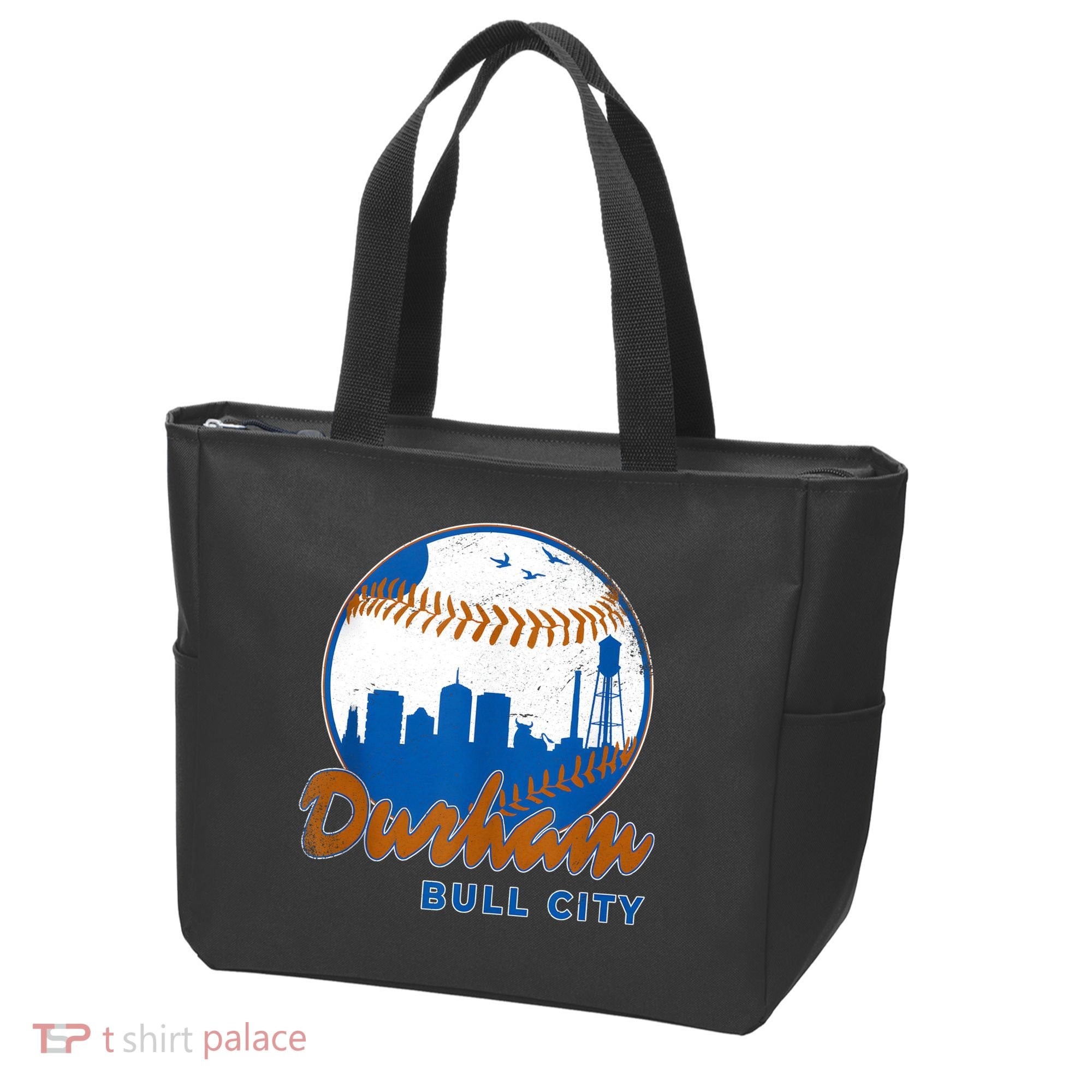Durham Baseball Skyline Classic Bull City North Carolina Tote Bag