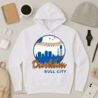 Durham Baseball Skyline Classic Bull City North Carolina Hoodie thumb 3