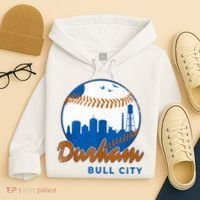 Durham Baseball Skyline Classic Bull City North Carolina Hoodie thumb 4