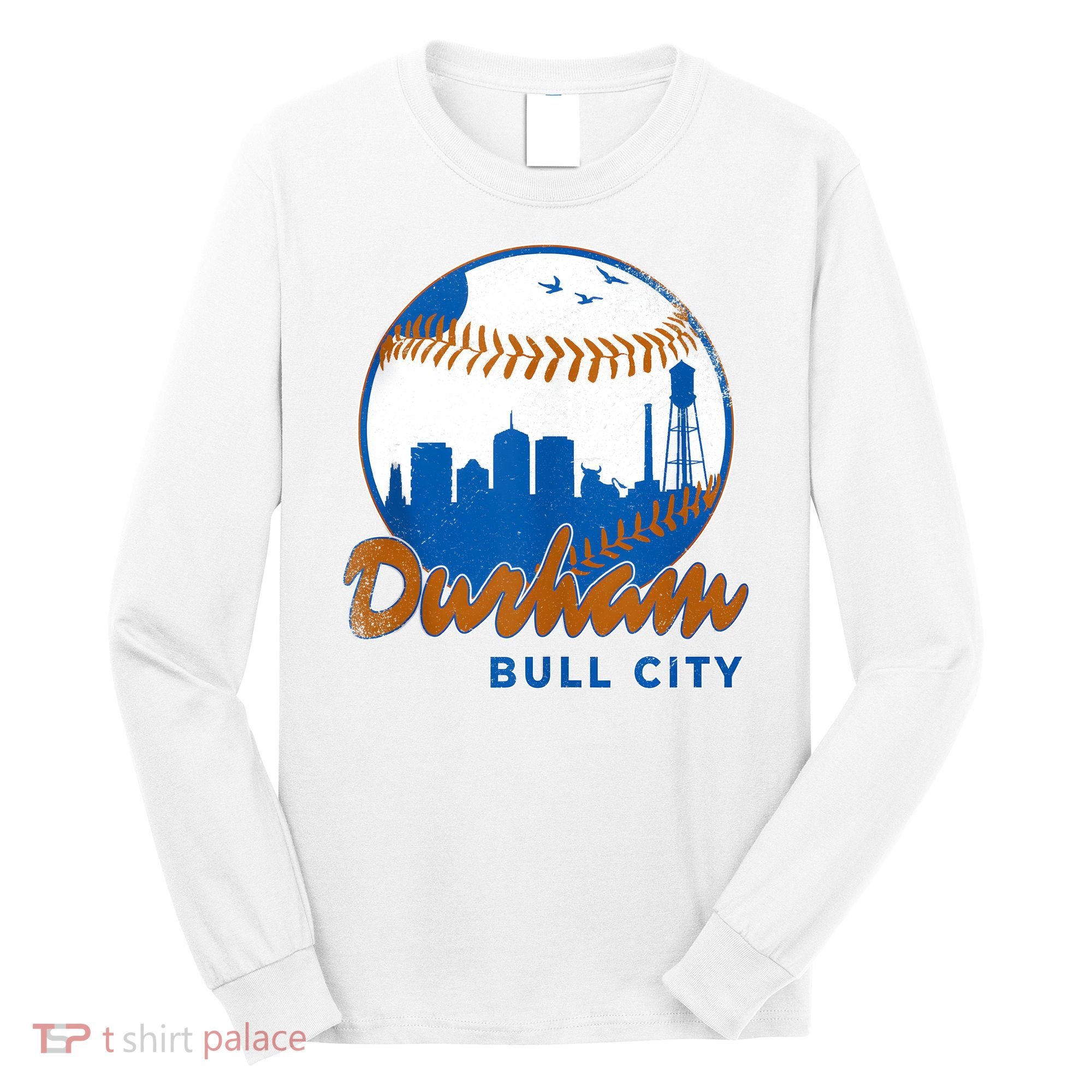 Durham Baseball Skyline Classic Bull City North Carolina Long Sleeve Shirt