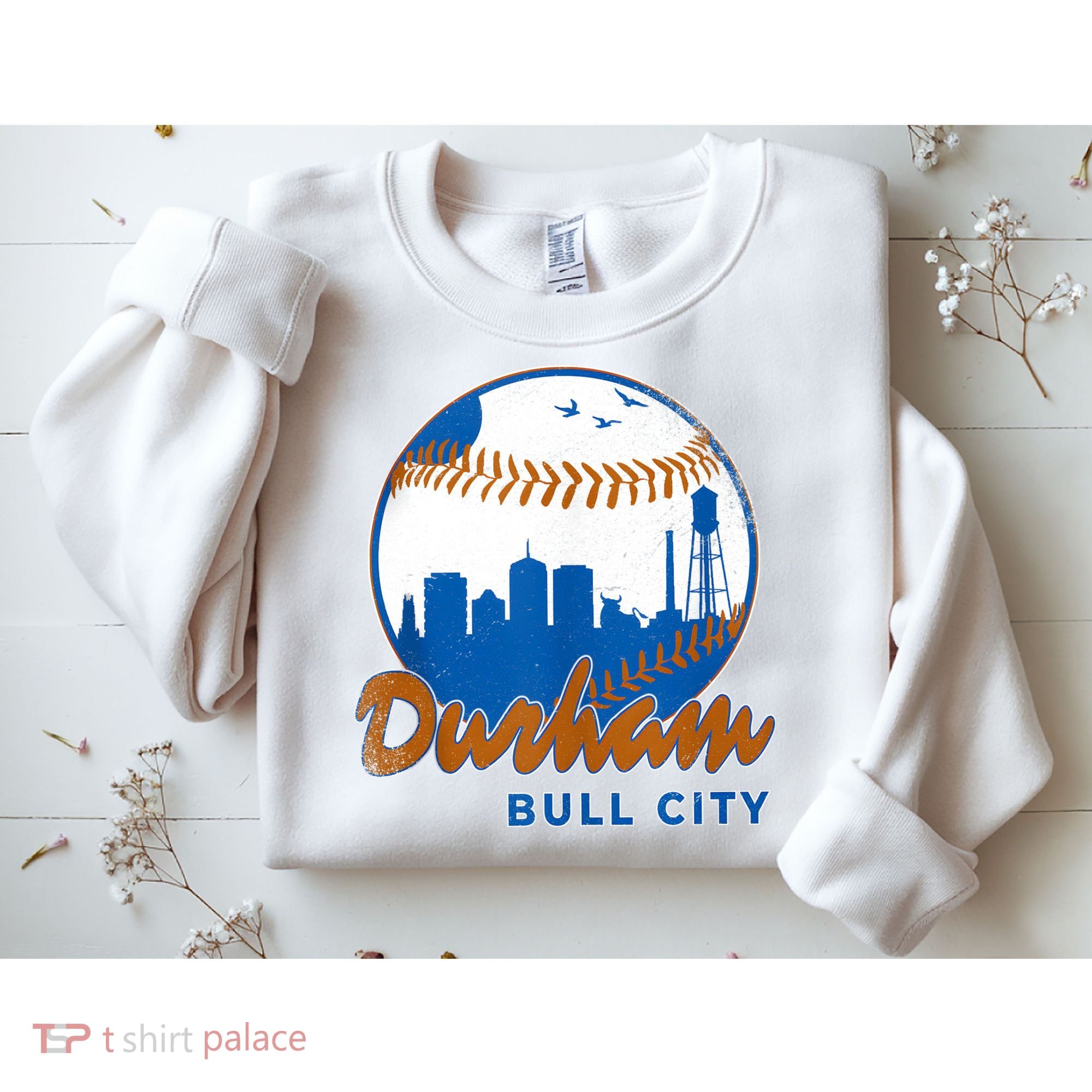 Durham Baseball Skyline Classic Bull City North Carolina Sweatshirt