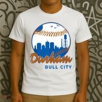Durham Baseball Skyline Classic Bull City North Carolina T-Shirt thumb 3