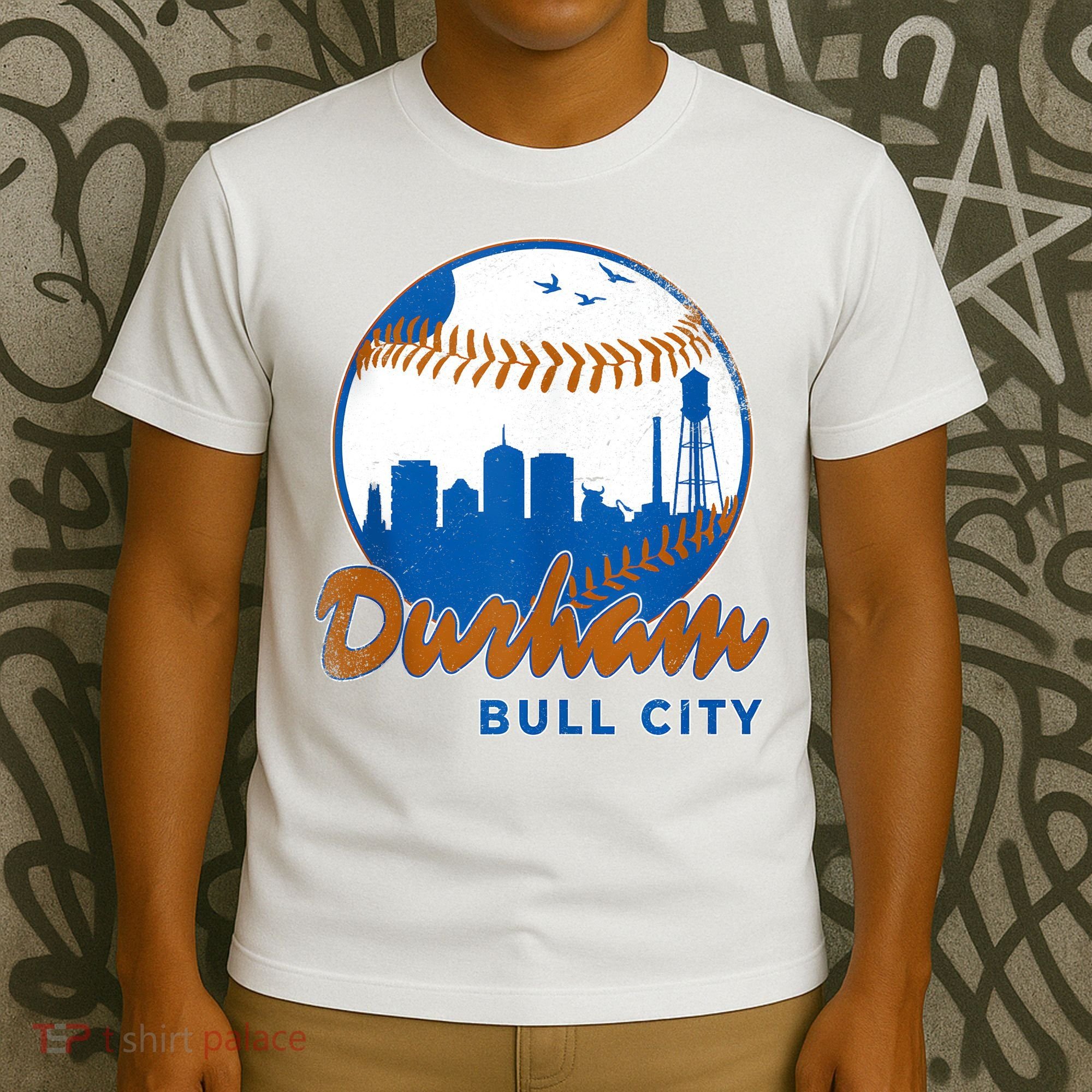 Durham Baseball Skyline Classic Bull City North Carolina T-Shirt