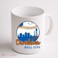 Durham Baseball Skyline Classic Bull City North Carolina Coffee Mug thumb 1
