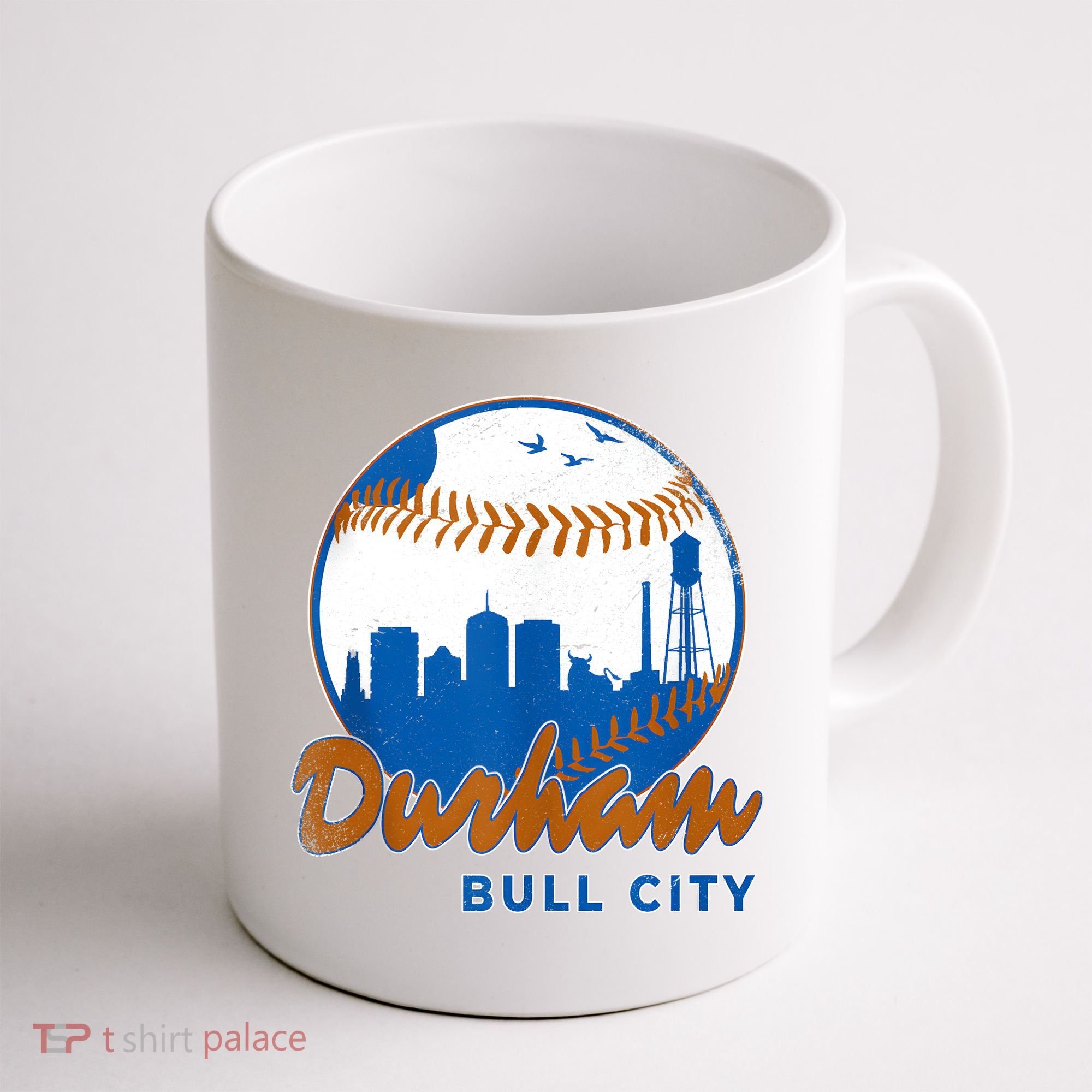 Durham Baseball Skyline Classic Bull City North Carolina Coffee Mug
